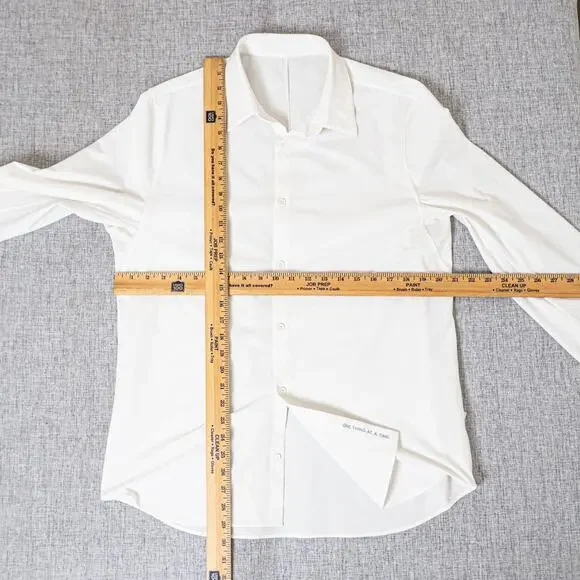 Lululemon Men's New Venture Long Sleeve Shirt in White size Medium - Picture 6 of 6